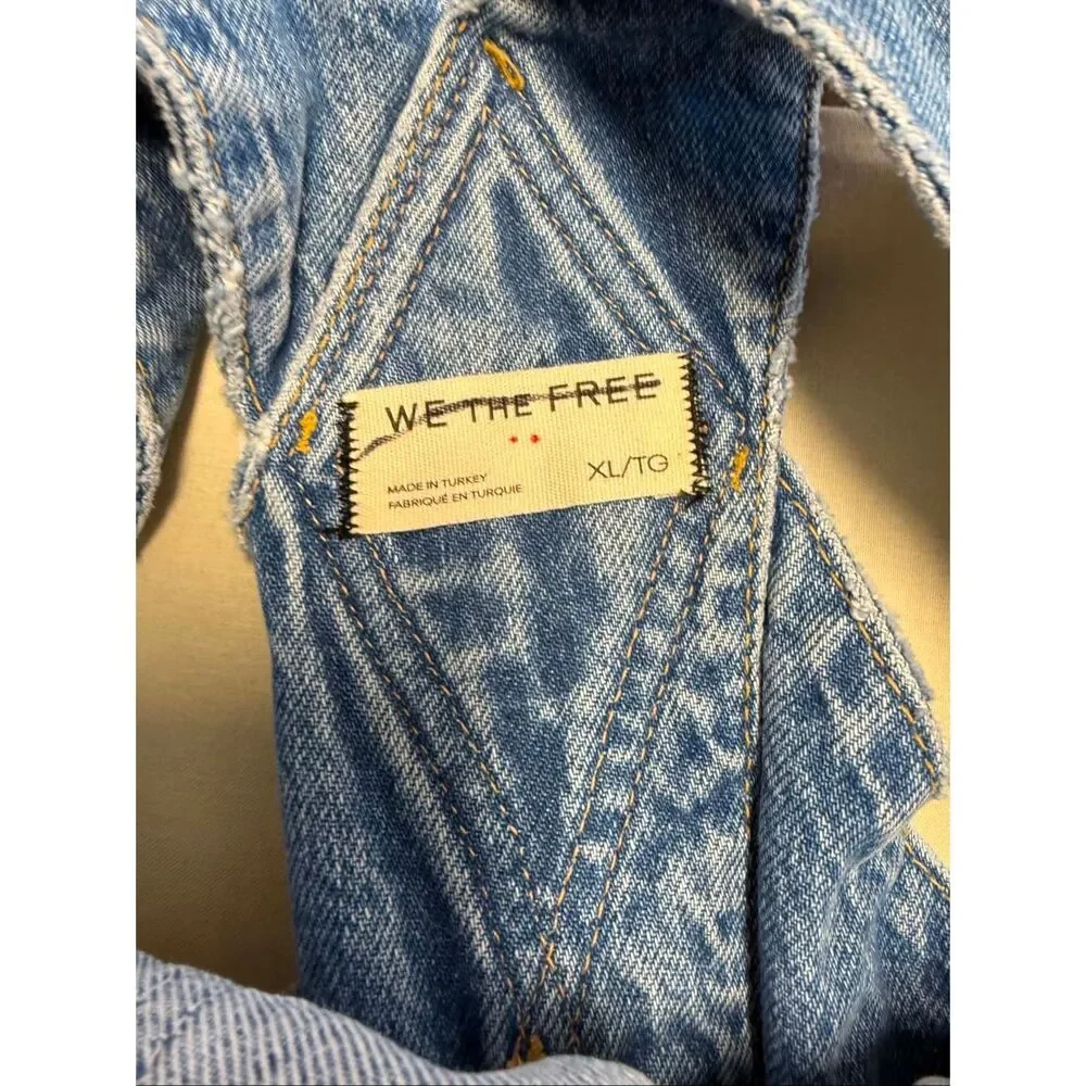 New Free People We The Free Good Luck Barrel Overalls Size XL